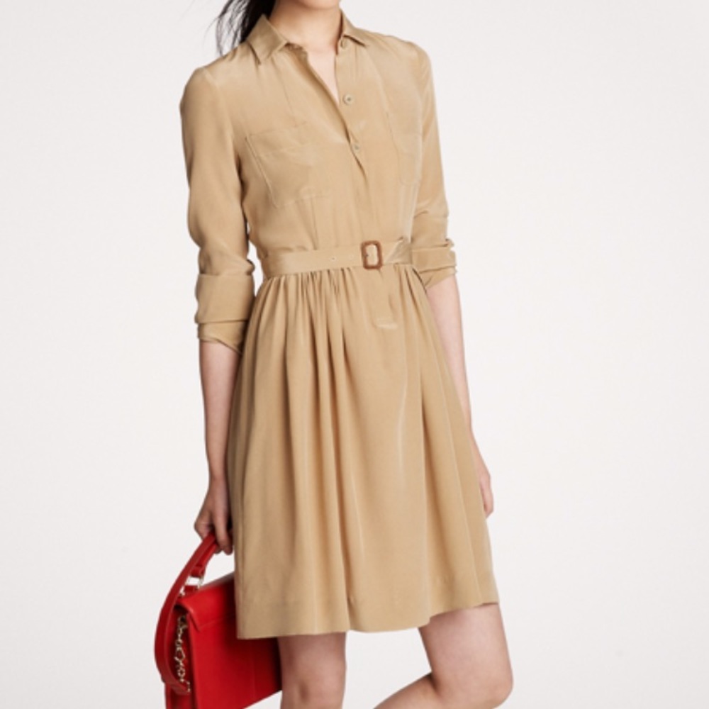 New with tags J Crew Blythe silk shirt dress